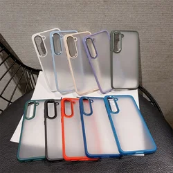 Translucent Matte PC Metal Camera Silicon Frame Case For Samsung Galaxy S23 Plus Ultra 5G Shockproof Protection Cover