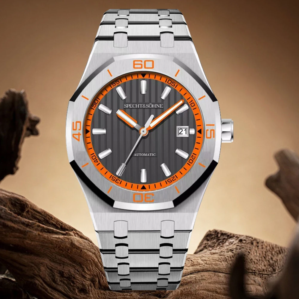 New Arrivals Specht & Söhne Dive Watch 40MM Miyota 8215 Automatic Mechanical Watches For Men Octagon Bezel Steel Reloj Hombre