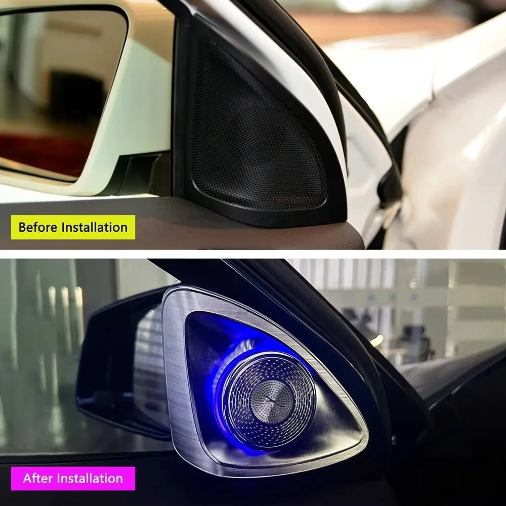 W176 4D Rotation Tweeter Ambient Light for Mercedes Benz A/CLA/GLA W117/176/156 Plug and Play 4D Rotating Treble Speaker