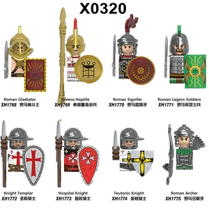 Mittelalterliche Ritter -Bausteine, Warriors Warrior Soldiers, Guards Heart Hospital, Teutonic Battle Pastor Gift 6 Hauptverkäufe LEGO Coracao - №2