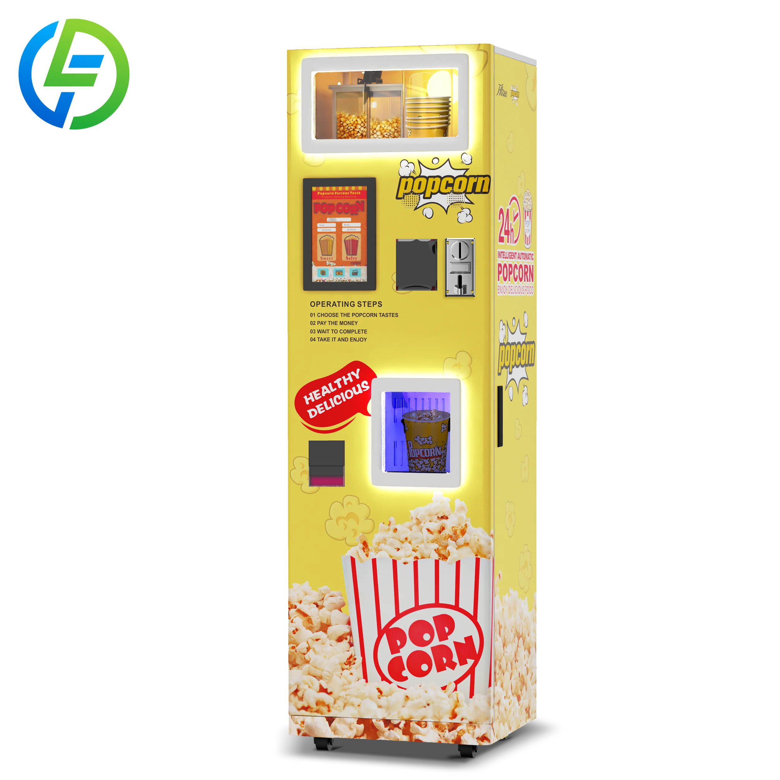 

China Commercial Catering Double Flavor Pop Corn Machine Electric Automatic Air Popcorn Make Machine