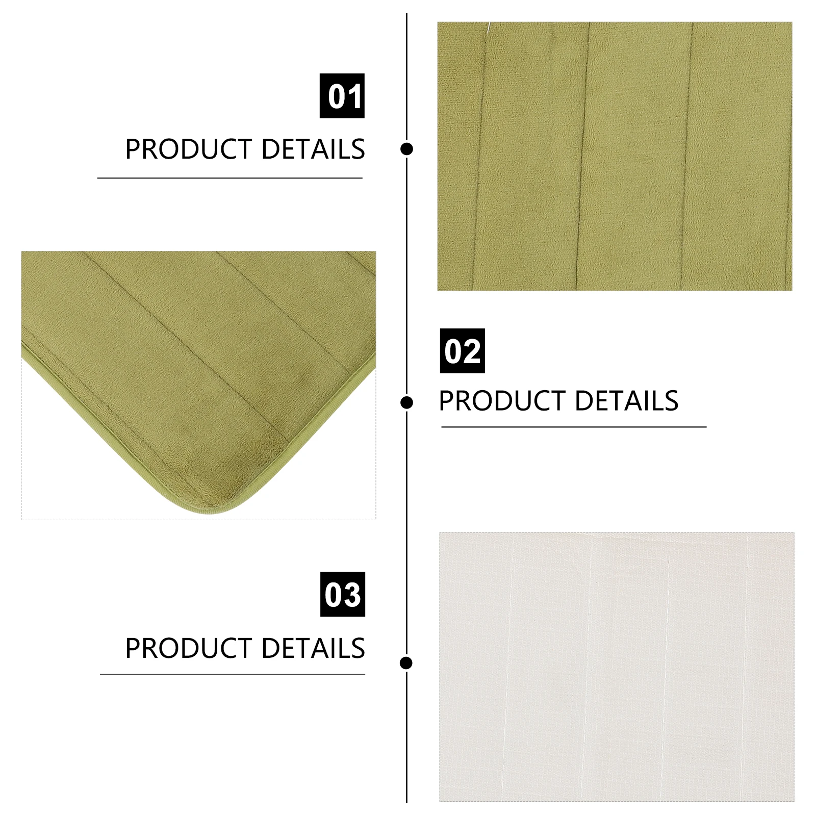 

1pc U-Shaped Bathroom Rug Non-Slip Bath Thick Cotton Carpet Toilet Seat Mat Moisture Absorbing Mold Resistant Floor Mat For