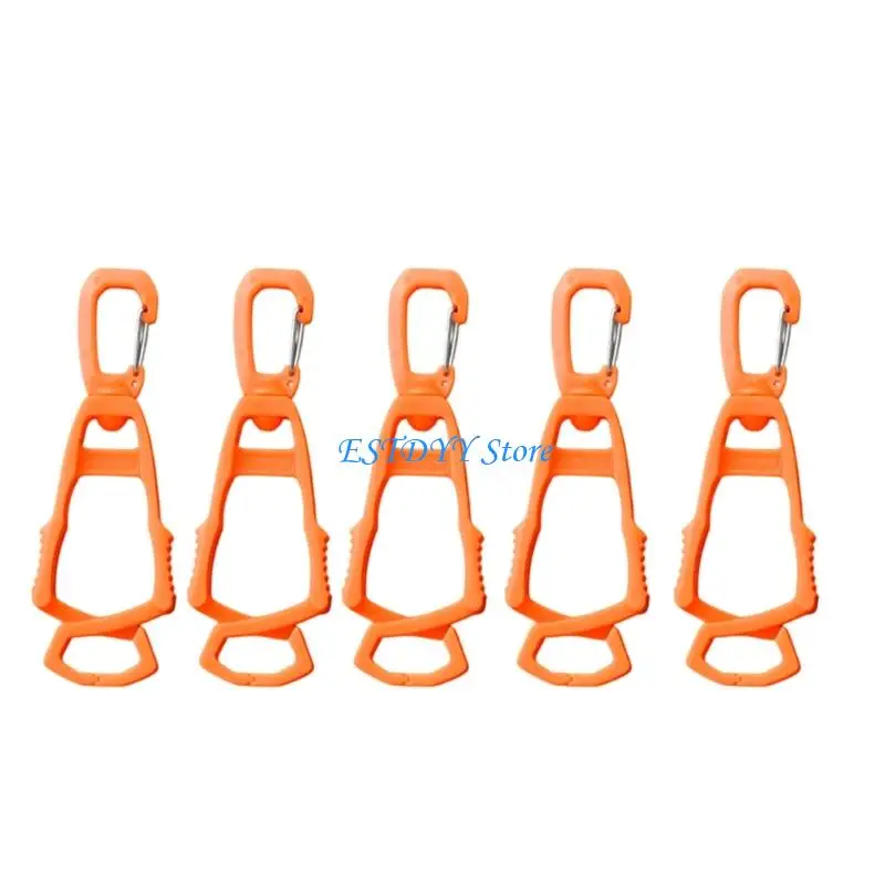 G6DE Small Multifunctional Plastic Clip for Outdoor Activity Enthusiasts Secure Gloves Accessories Using with Metal Spring