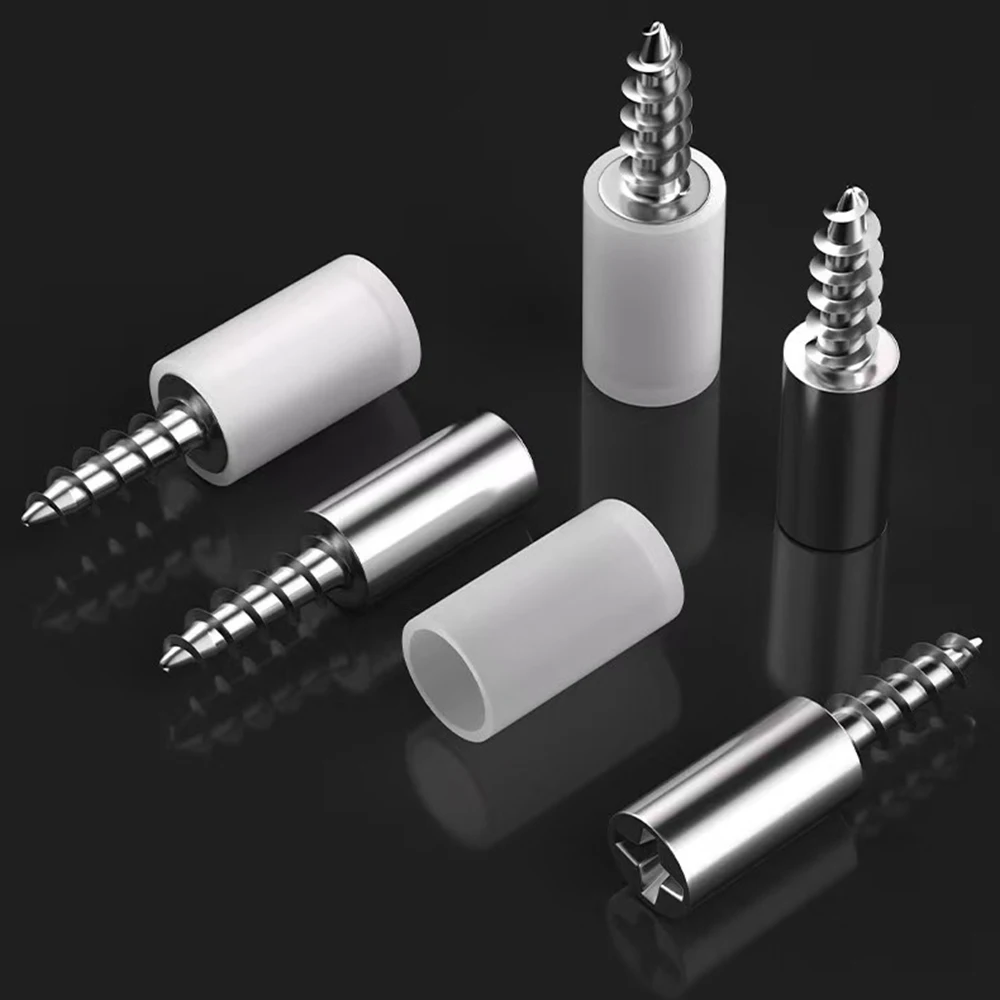Yiqianyuan M4.5x25mm مسامير ذاتية التنصت لخزانة خزانة تخزين الرف الحاجز المسمار دعم ثابت مع الأكمام المطاطية