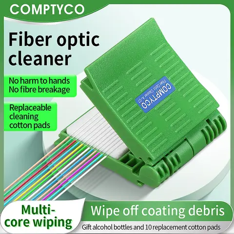 COMPTYCO A-07 광섬유 코어 클리너 광섬유 닦기 청소 도구(클리너 면/알코올 보관 병 포함)(빈 병)