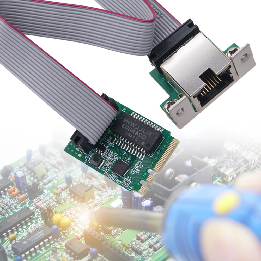 M.2 Network Card 10/100/1000Mbps M.2 A+E To Gigabit Ethernet Card RTL8111H Chip Single Port RJ45 for Windows Linux