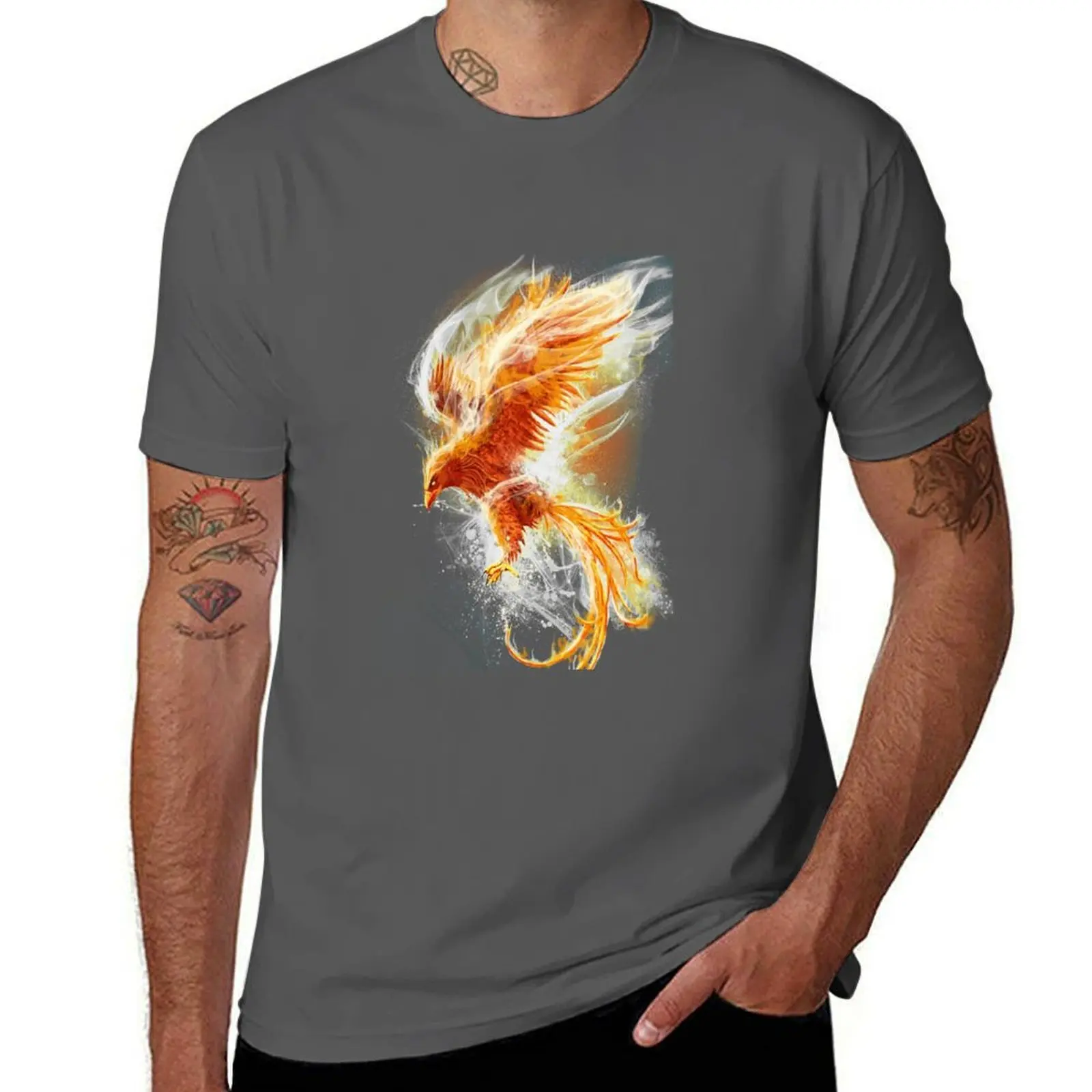 

Dumbledore Phoenix Magic Tshirt T-Shirt Big and Tall Solid Color T-Shirt
