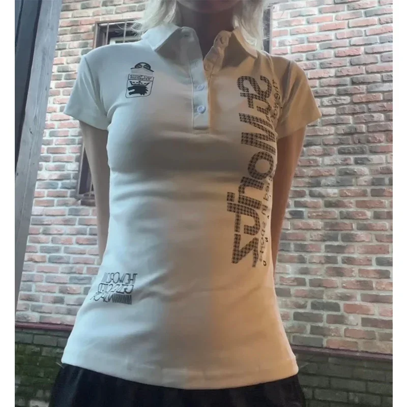 Y2k haut court Punk graphique T-shirts rue fille chaude années 2000 vêtements doux mince T-Shirts Harajuku été femmes haut gothique chemise emo