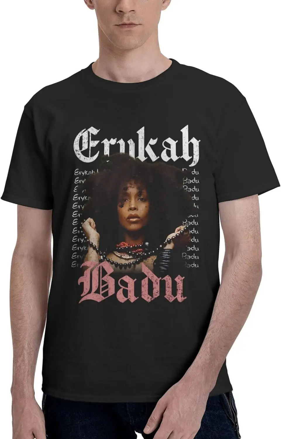 

Футболка Erykah Badu, мужская летняя повседневная футболка с круглым вырезом, модные мягкие футболки с короткими рукавами