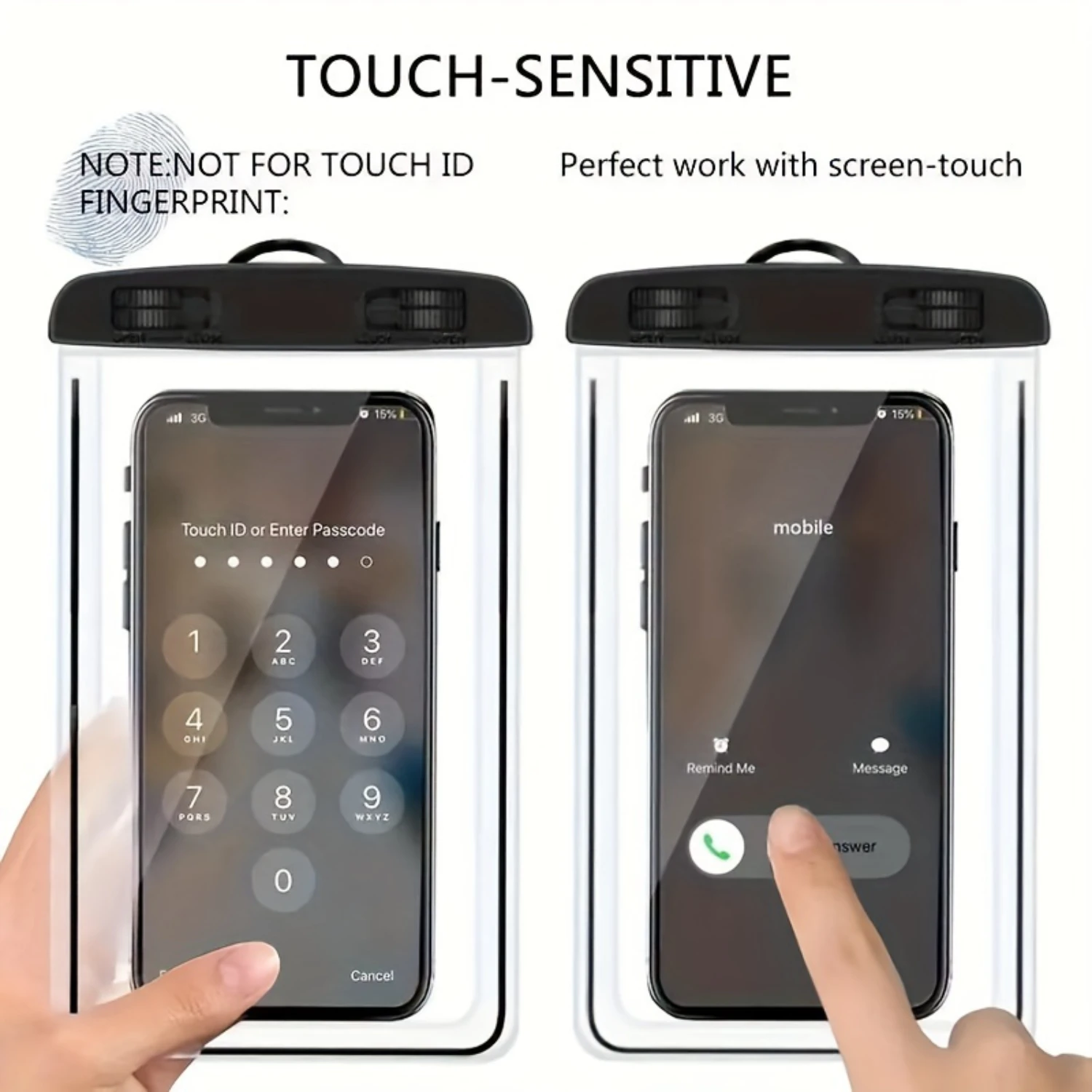 Universal Waterproof Phone Pouch, Fluorescent Water-resistant Dry Bag for iPhone 15/14/13/12/11 Plus/Pro/ProMax, 7.0" Cellphone,