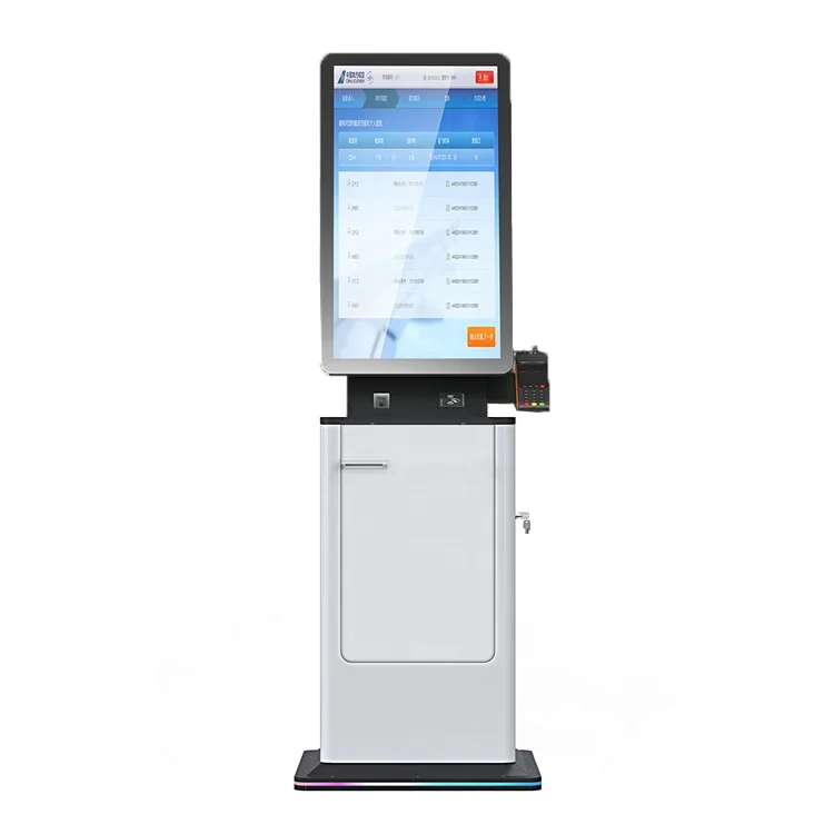 or Stand Touch Screen Design Self Check in KioskCrtly Self Service Payment Kiosk Cash Acceptor Deposit Coin Exchange Machine Flo