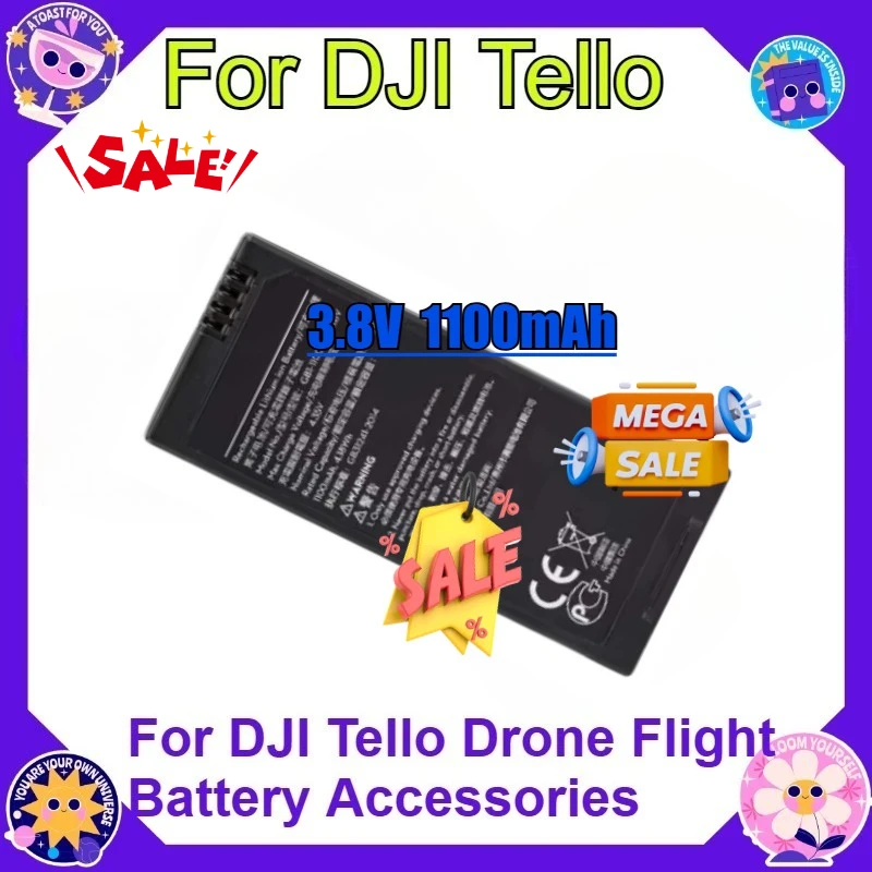 

Новое высокое качество для DJI Tello Drone Flight Battery Аксессуары Новый высококачественный аккумулятор большой емкости 3,8 В 1100 мАч