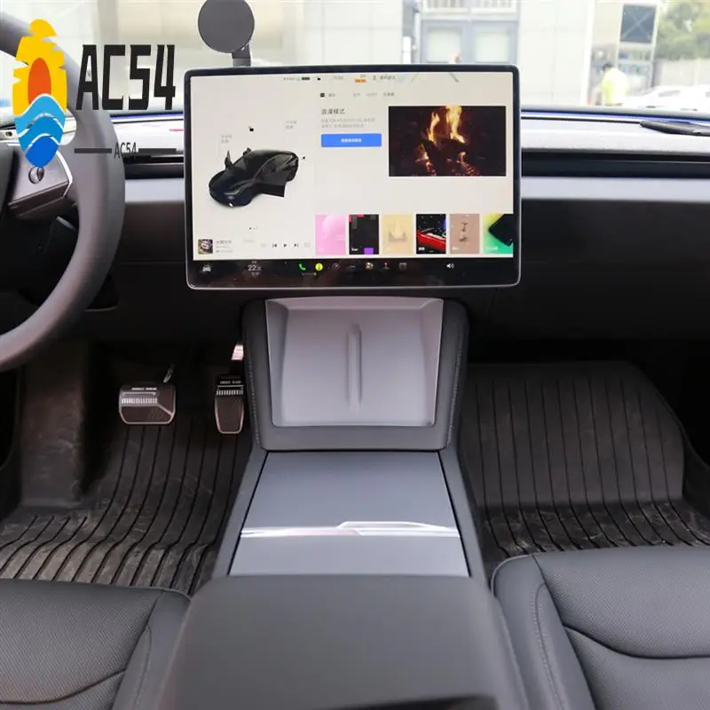 

AC54-для Tesla Model 3 Highland 2024, беспроводное зарядное устройство для центральной консоли, противоскользящий силиконовый коврик, аксессуары для интерьера