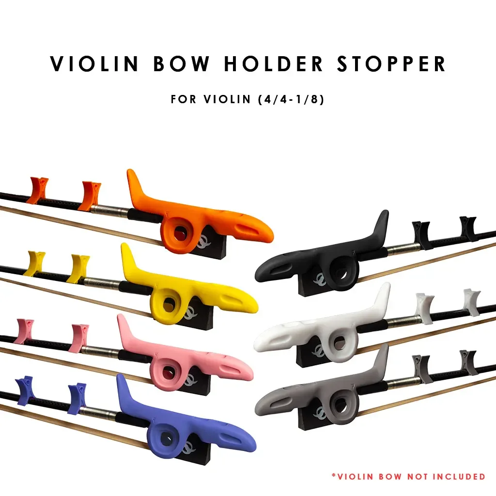 Bowpet Violin Bow Grip Correcting Universal 1/8-4/4 Violin Hold Bow Posture Corrector Beginner Fingers Plus 2 Bow Stoppers SET