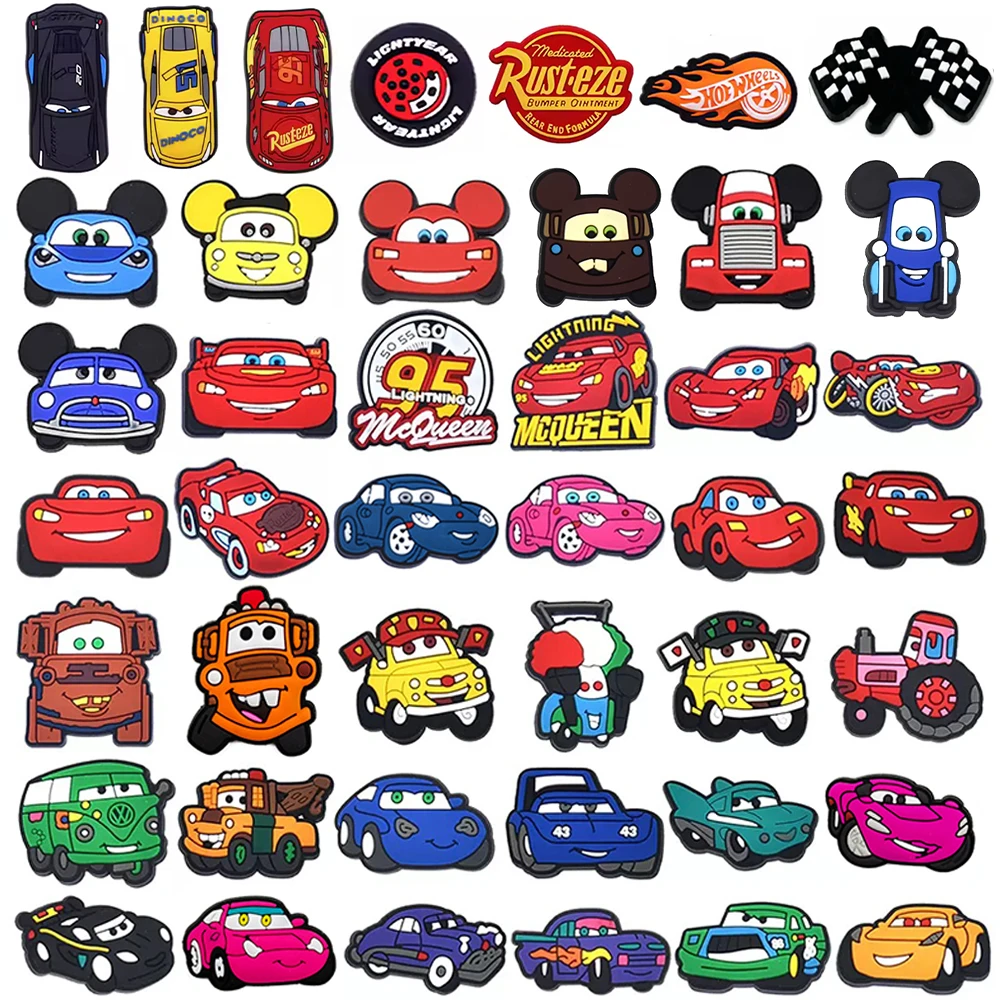 10-44 Stück Cartoon-Auto-Schuh-Charms für Slides, Clogs, Sandalen, Schuhdekorationen, Zubehör, Schnallen für Weihnachts- und Geburtstagsgeschenke – Detail 7