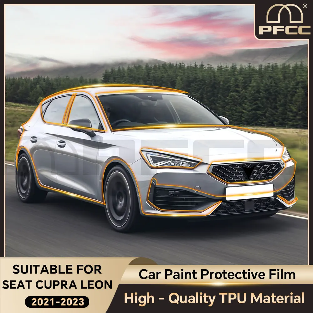 

For Seat Cupra Leon 2021 2022 2023 TPU Paint Protection Film Body Sticker Anti-scratch Protective Transparent PPF Accessories