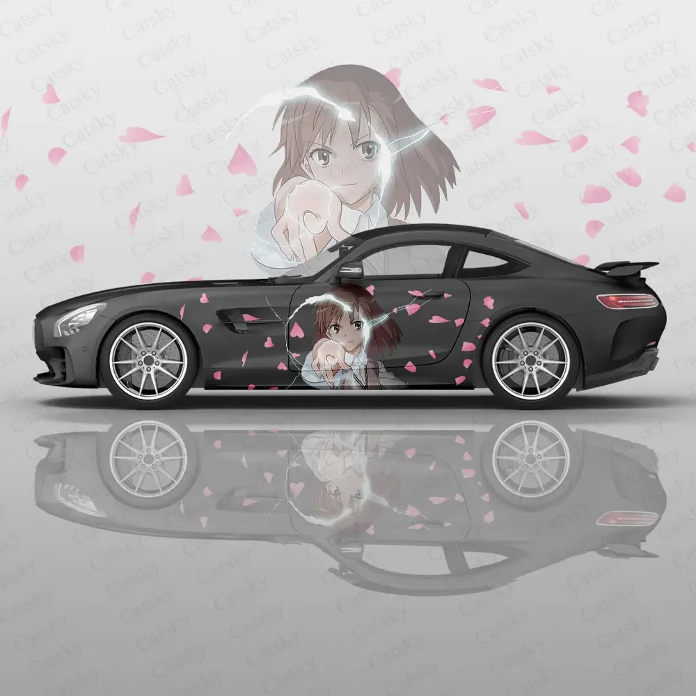 Anime Girl Misaka Mikoto Car Wrap Protect Stickers Car Decal Creative Sticker Car Appearance Modification Decorative Sticker