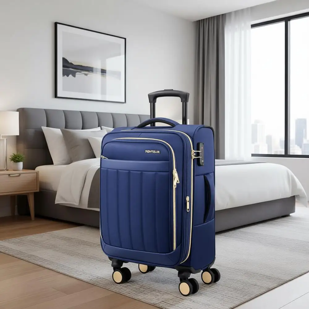 

20 Inch Expandable Carry-On Luggage with Spinner Wheels & TSA Lock, Waterproof Suitcase for Travel