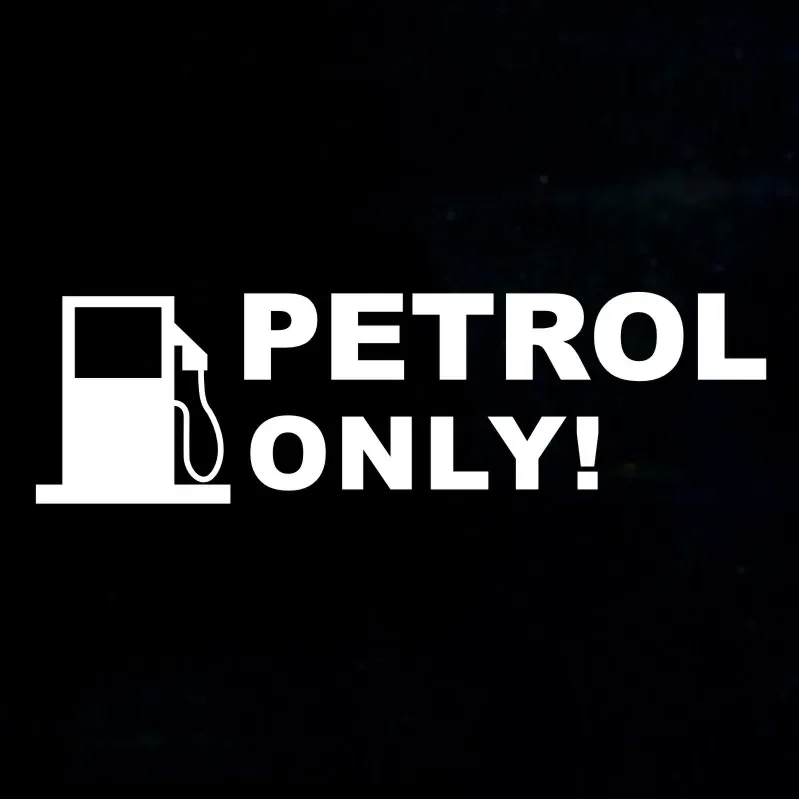 PETROL ONLY Text Car Sticker Removable Car Decal Waterproof Car Decals