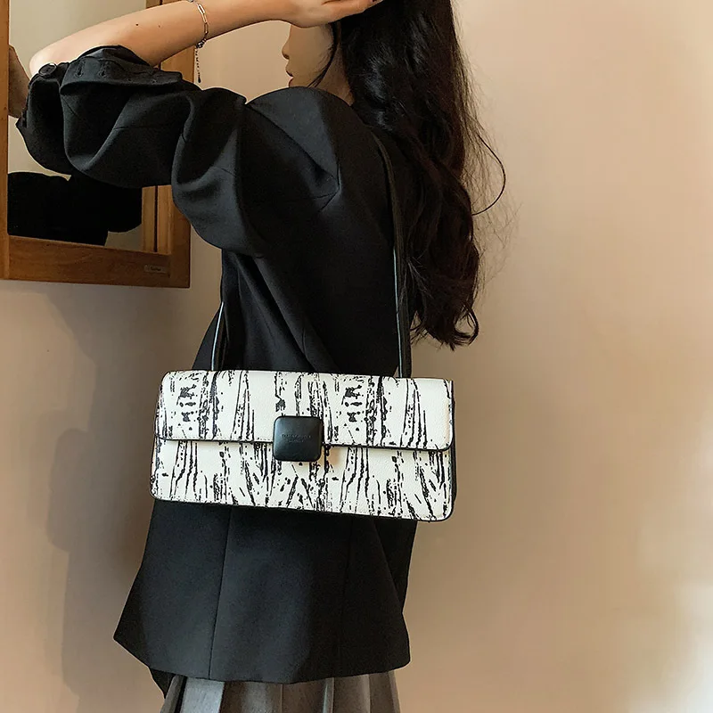 Handbag French Style Unique Design Fashion Underarm Bag for Women 2023 New Small Mini PU Shoulder Bag Trend Casual  All-match