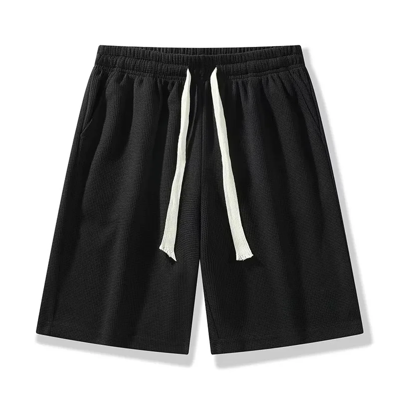 

Весенне-летние новые мужские однотонные тихие шорты среднего размера из 100% хлопка, повседневная свободная модная одежда