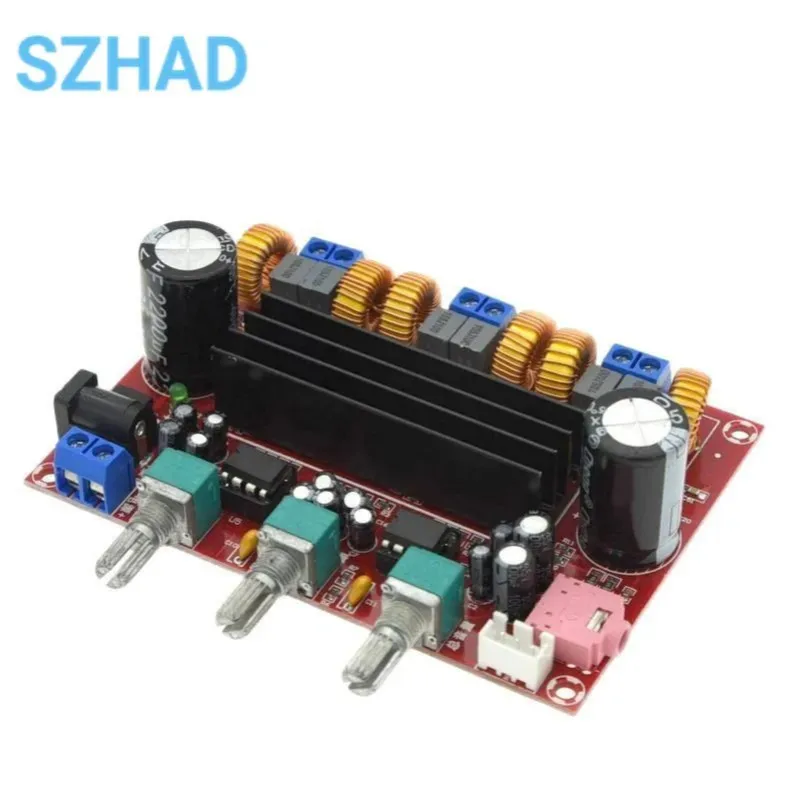 XH-M139 2.1 Channel Digital Power Amplifier Board 12V-24V Wide Voltage TPA3116D2 2*50W+100W