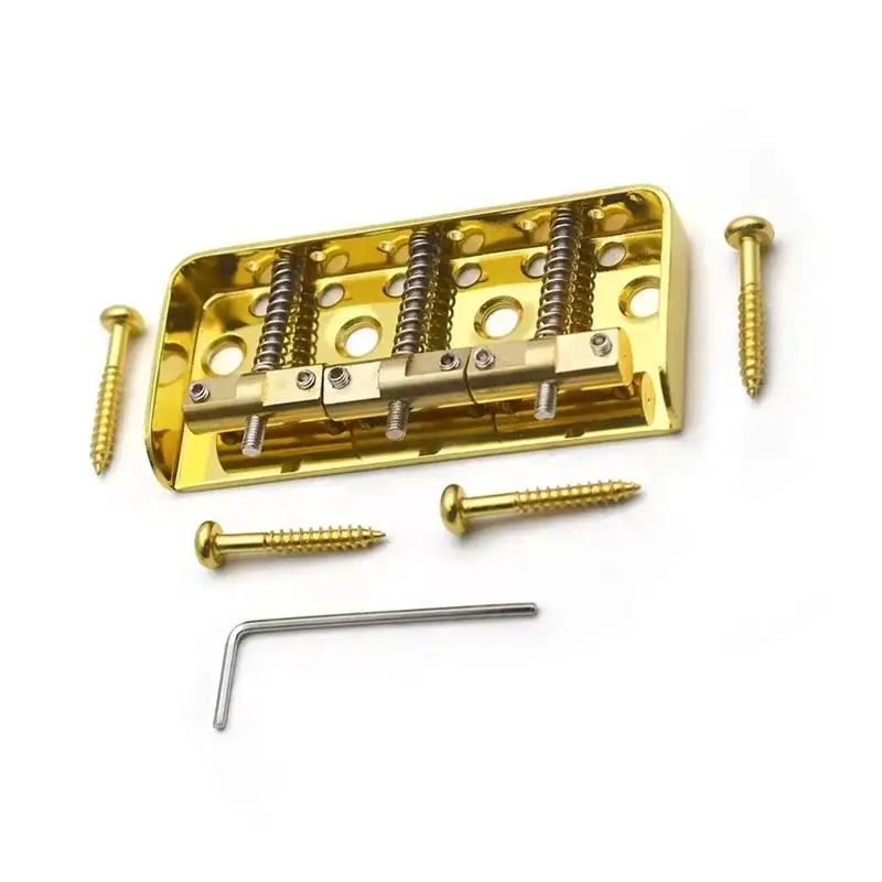 NALFI-Short Guitar Bridge Dual Load Guitar Bridge With Cut-Down Sides With Compensated Brass Saddles For TL Guitar