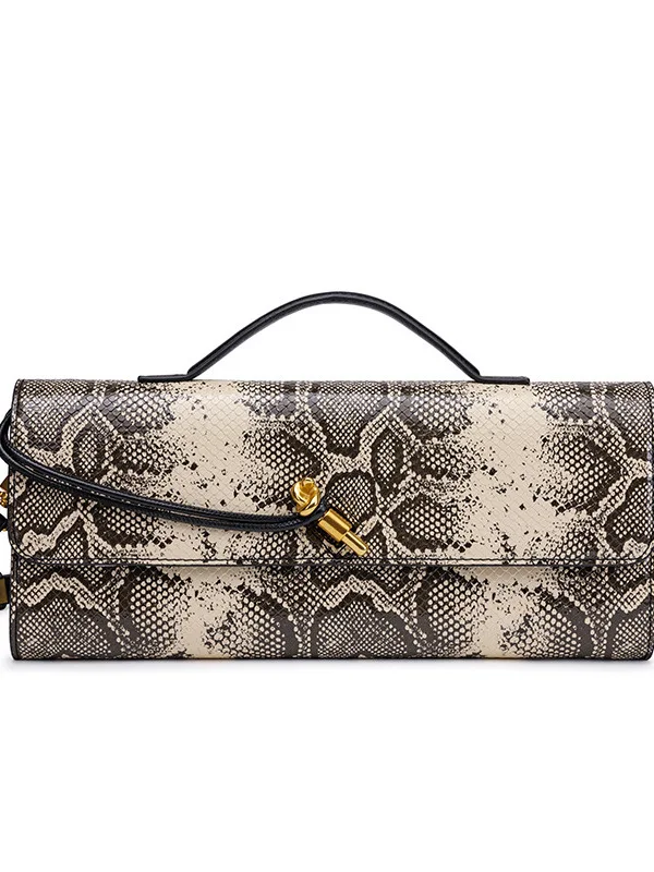 

Женская сумка через плечо Ele, обеденная сумка со змеиным и крокодиловым узором, модная сумка со съемным ремешком