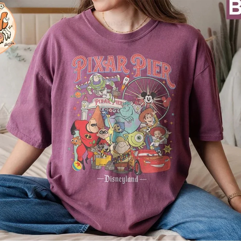 2025 Disney Family New Shirt Men's And Women's Comfortable Casual Sportswear Toy Story Cartoon Printed Fashion Versatile T-Shirt