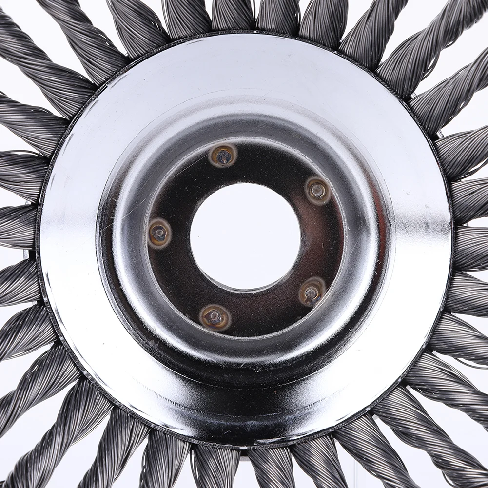 6인치 잡초 제거 브러시 헤드 정원 잡초 브러시 잔디 트리머 헤드 녹 제거 잡초 제거 휠 잔디 깎기 기계용 파워 정원 도구