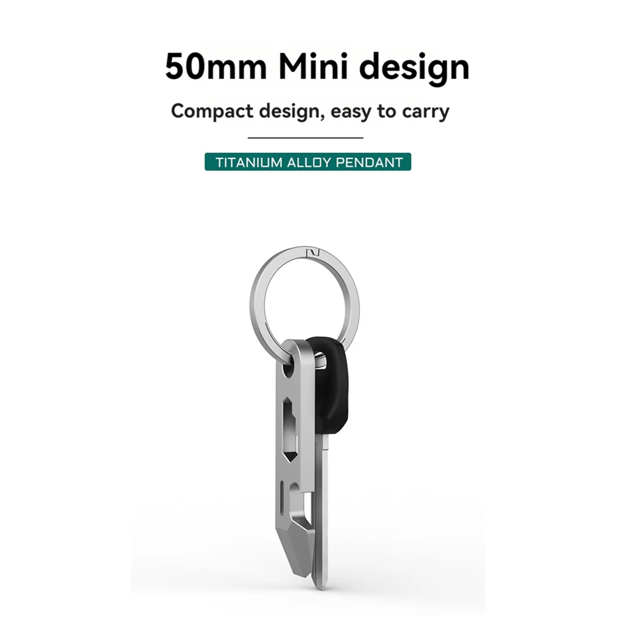 8-IN-ONE MINI TC4 Titanium Alloy Crowbar Bottle Opener Graduated Scale EDC Outdoor Tools Multifunction Camping Gear