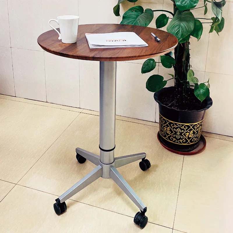 Simple small mobile desk pneumatic lifting laptop table standing training platform small side