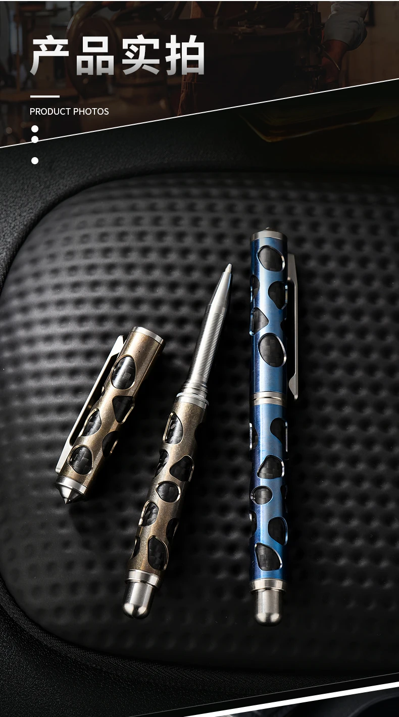 Hot sale Manufacturer titanium alloy tactical pen,tungsten steel head titanium, self-defense multifunctional pen broken window