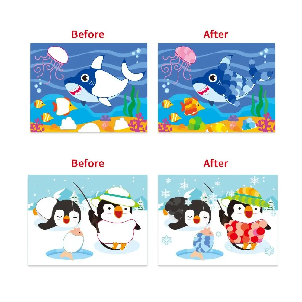 Paper Children Dot Colorful Book Reusable Montessori Art Stickers Collection Book Drawing Mosaic Educational DIY Color Dot