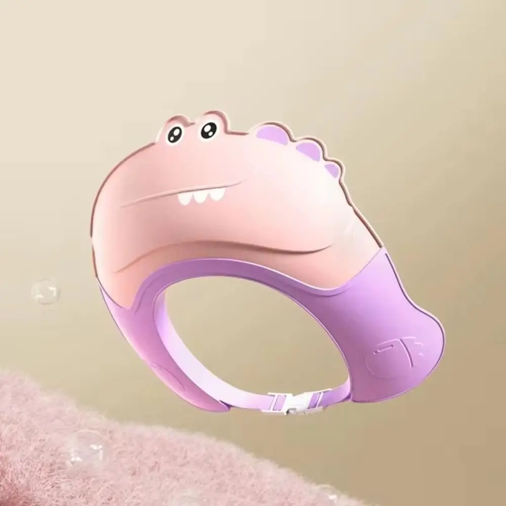 Gorro de ducha para bebé con forma de Animal, gorro de champú suave ajustable para bebé, protección impermeable para los ojos y los oídos, gorro de baño para niños