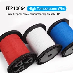 10M UL10064 FEP Wire Ultra Fine (No scroll) 40/36/34/32/30/28/26 AWG PTFE Plastic Solder High Conductivity Copper Line