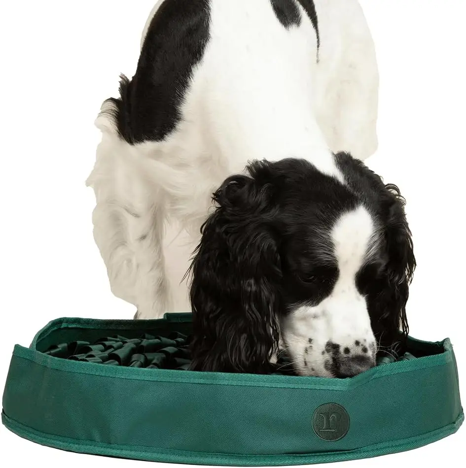 

Коврик для медленного кормления собак, стимулирующий ментальную активность, большой, 20 дюймов, зеленый, нескользящий