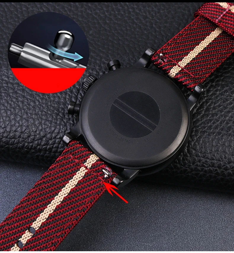 Nylon Canvas Strap for Omega MoonSwatch Watch Band Men Women Woven Stripe Waterproof Sport Bracelet Universal 18m 20mm 22mm 24mm