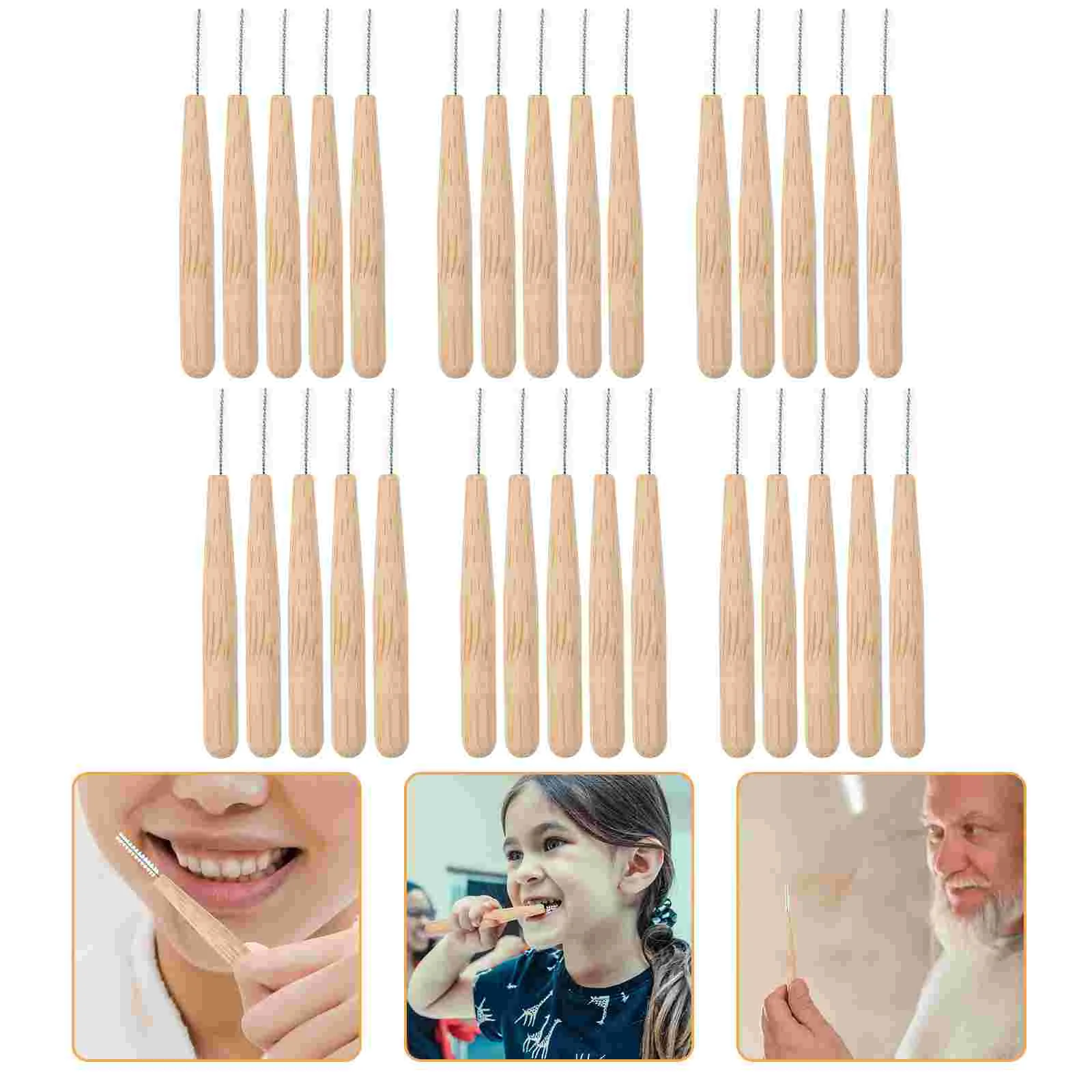 30 Pcs Teeth Cleaning Tools Flossers Oral Care Brush Cleaner Interdental Cleaners