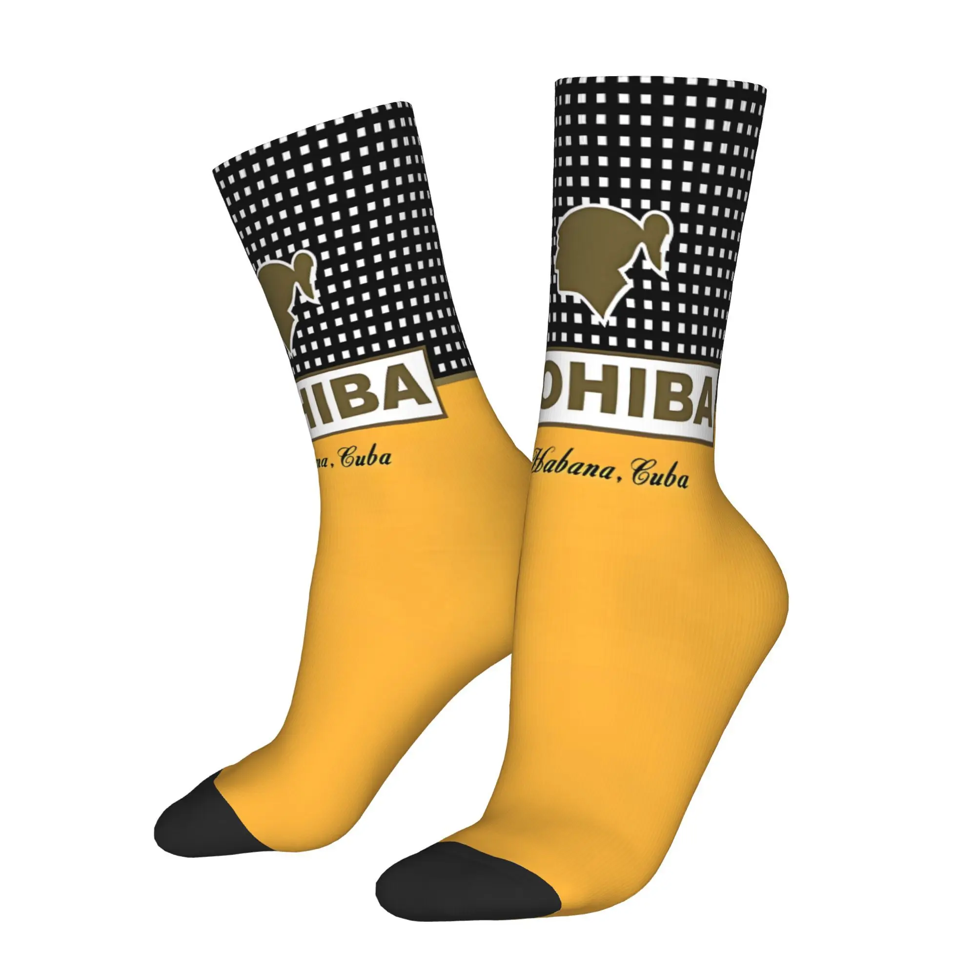 

Funny Sock for Men Cigarette Pattern Hip Hop Vintage Happy Breathable Pattern Printed Crew Sock Novelty Gift