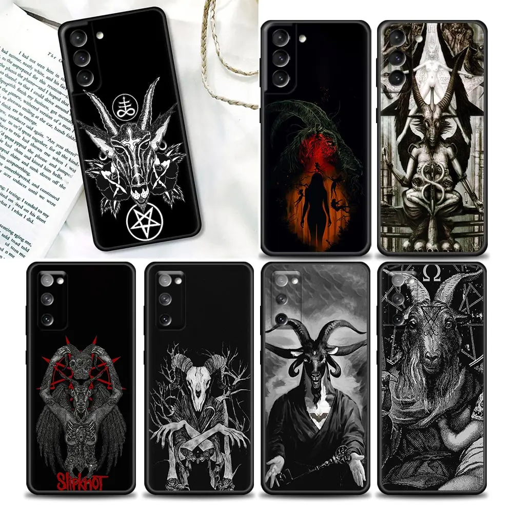 Scary devil Goat-headed Satan  For Galaxy S23 Case For Samsung Galaxy S23 S22 S21 S20 Fe Plus Ultra S7 S8 S9 S10e Plus 5G Cover