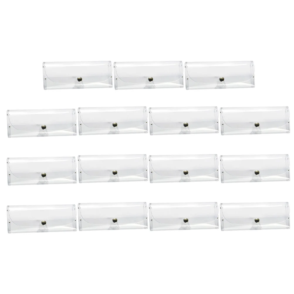 15 Pcs Glasses Transparent Case Eyeglasses Reading Sunglasses Storage Cases Man