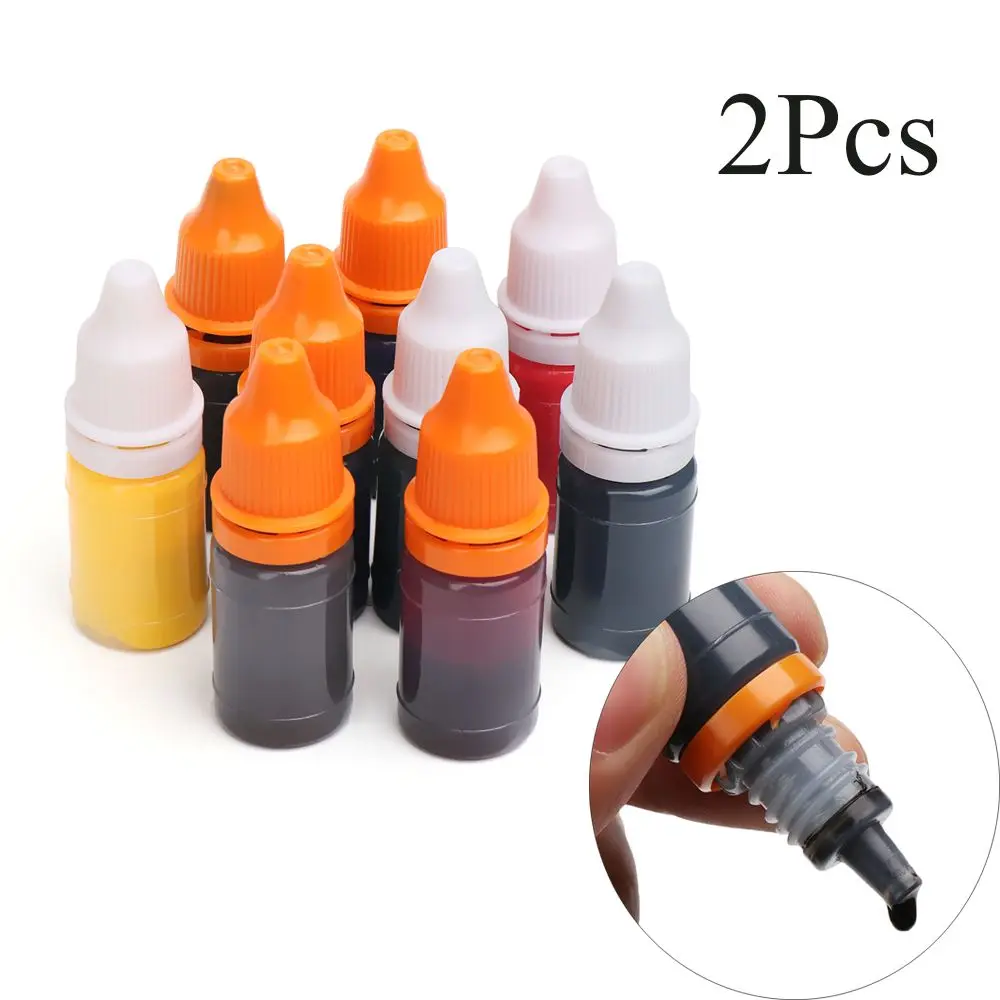 2Pcs Useful Colorful Office School Supplies Oil DIY craft Photosensitive Seal Flash Refill Ink Stamping Machine Scrapbooking