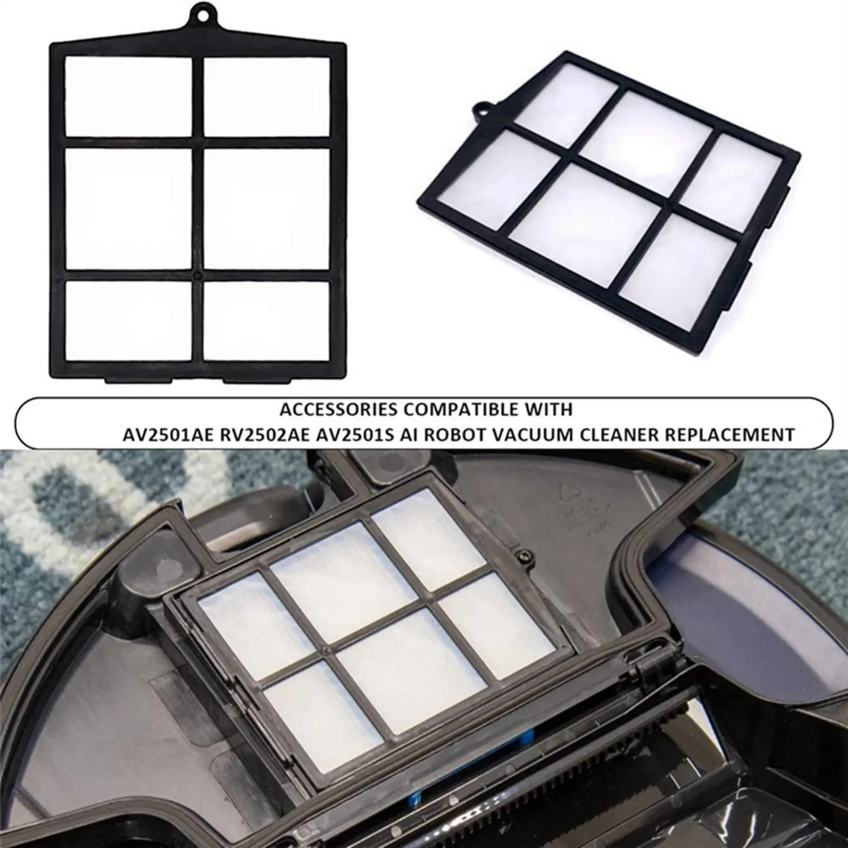 เปลี่ยนชิ้นส่วนแปรงหลักแปรงด้านข้างตัวกรองสําหรับ Shark AV2501AE AV2502AE หุ่นยนต์เครื่องดูดฝุ่นอุปกรณ์เสริม