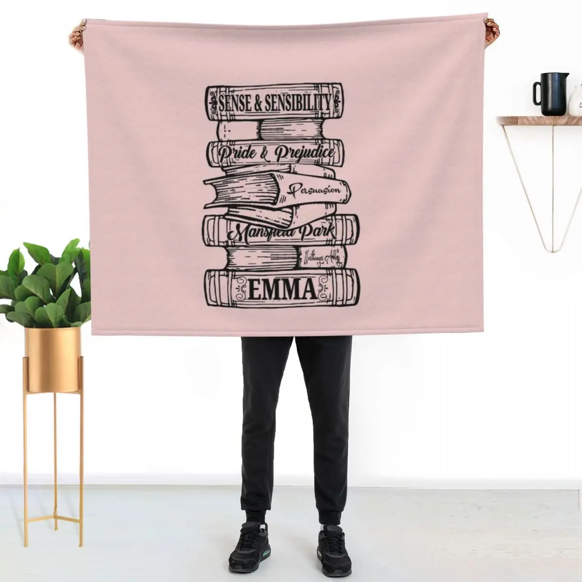 Jane Austen Vintage Book Club Mr. Darcy Fans Literary Quotes Gifts Throw Blanket Single For Baby Sleeping Bag Blankets