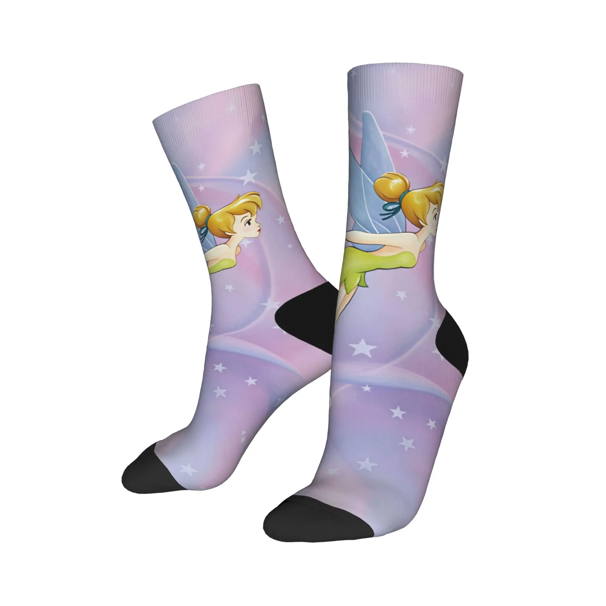 Tinker Anime Bells Stockings Women Men  Socks Breathable Casual Socks Spring Outdoor Non-Slip Design Socks Birthday Gift