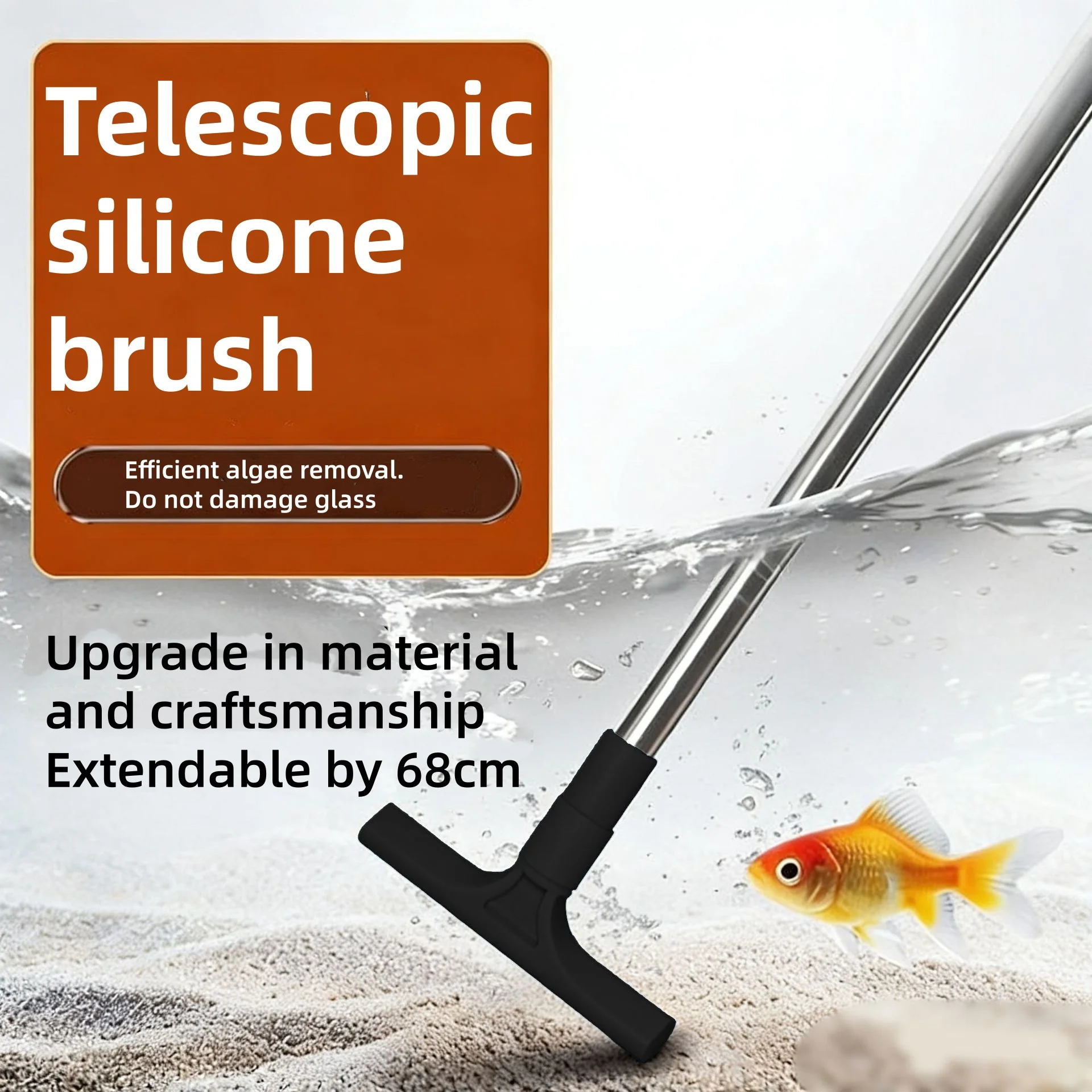 Marine Aquarium Glass Scraper - Выдвижной скребок для чистки стекол аквариумов,