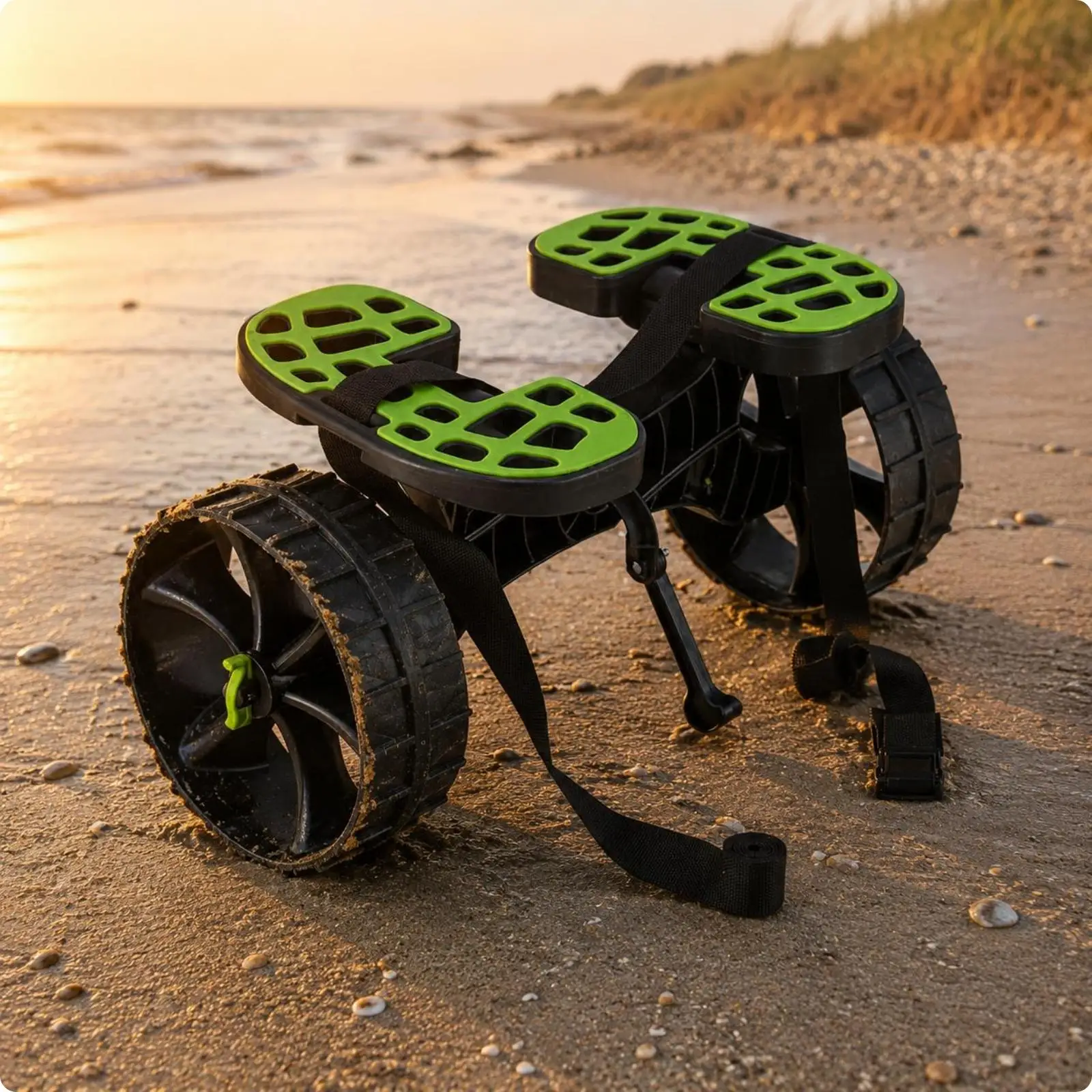 Adjustable Kayak Beach Trolley Cart large Sand Wheels Boat Transport Dolly with Secure Straps for Moving Canoe Small Watercraft