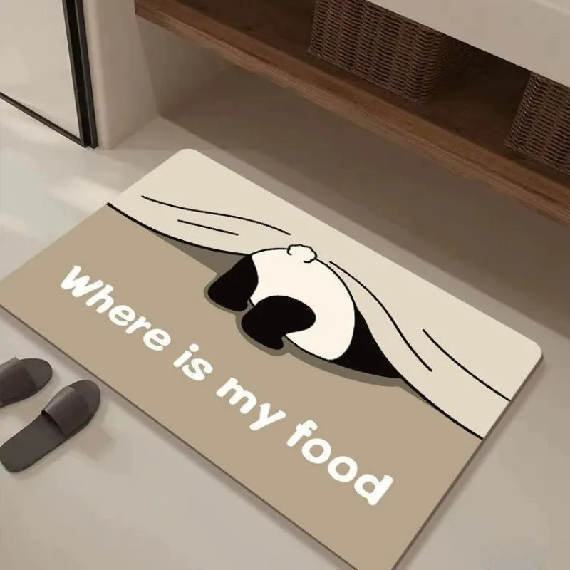 Fun and Creative Doormat Living Room Stain Resistant Cartoon Carpet Bathroom Sink Bathtub Side Anti Slip Rug Home Decoration