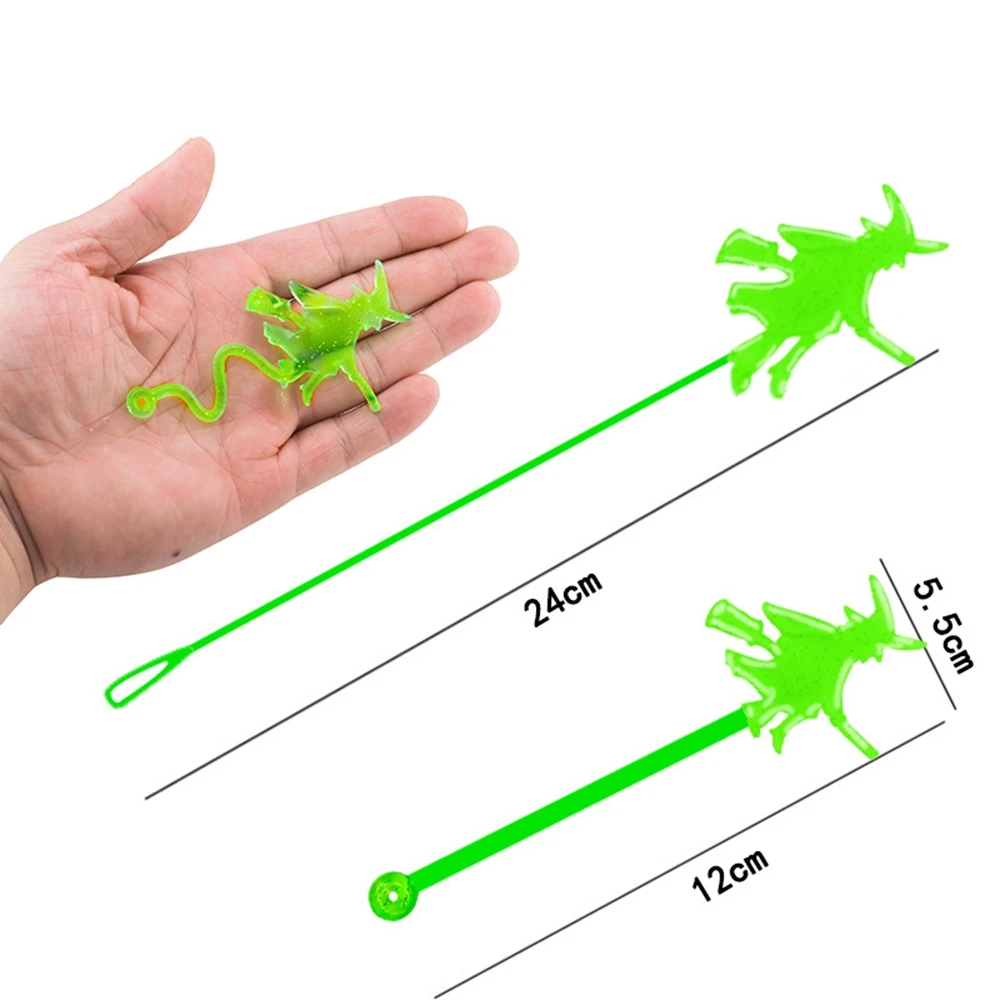 Zestaw Halloweenowy 12 Sztuk Dyni Duch Czaszka Lepkie Zabawki Elastyczne Rozciągliwe Naklejki na Ścianę Idealne na Upominki na Przyjęcia Urodzinowe